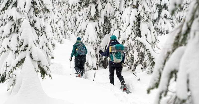 snowshoeing