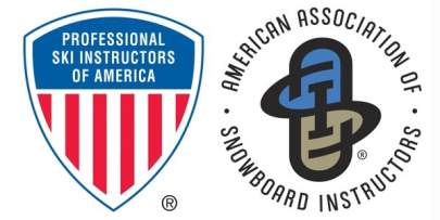 Professional Ski Instructors of America and American Association of Snowboard Instructors Logos